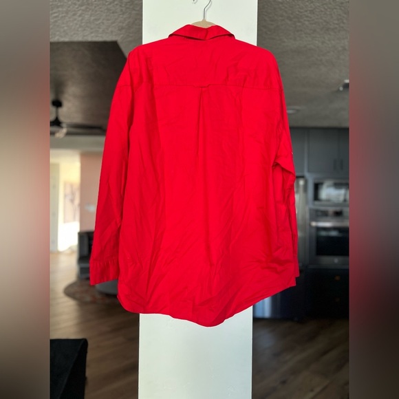 Old Navy Red Boyfriend Shirt sz L Tall NWT - Picture 7 of 7